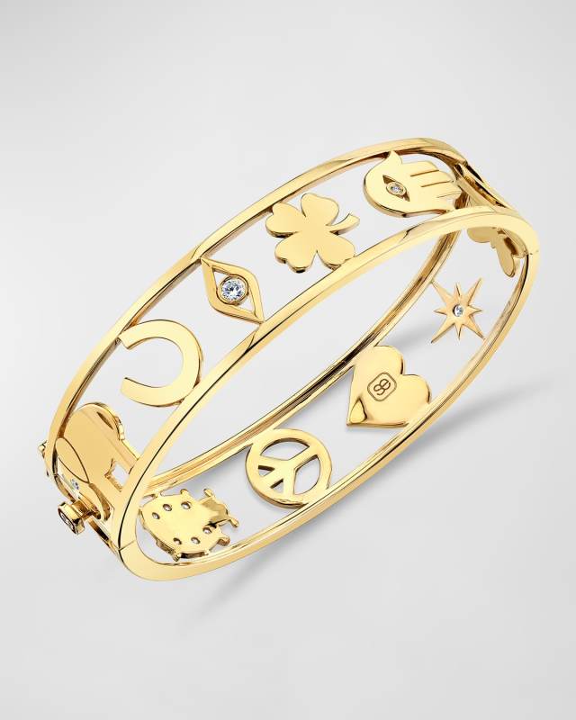 Large Open Icon Hinge Bracelet